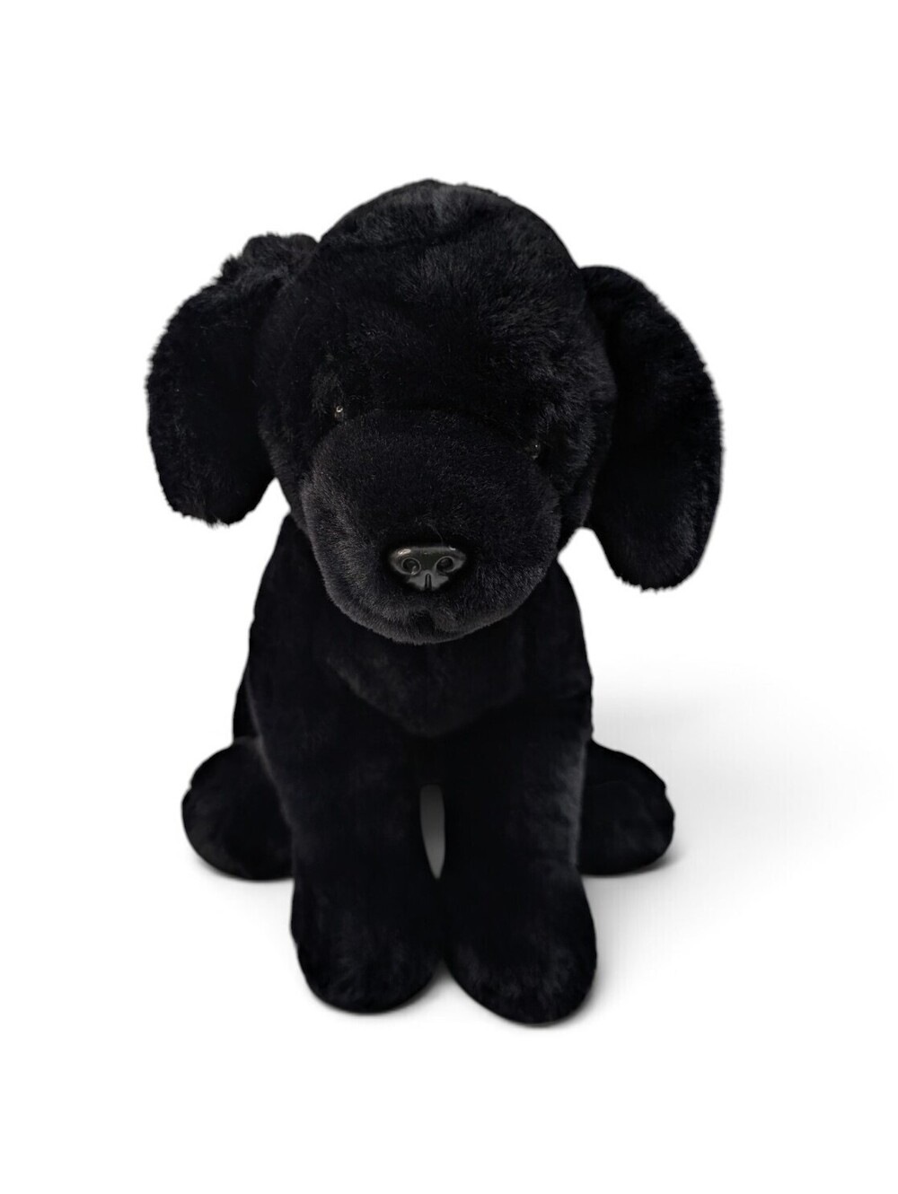 FAO Schwarz Black Labrador Retriever Puppy Plush Stuffed Animal Dog 11"